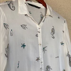 Zara mermaid button up